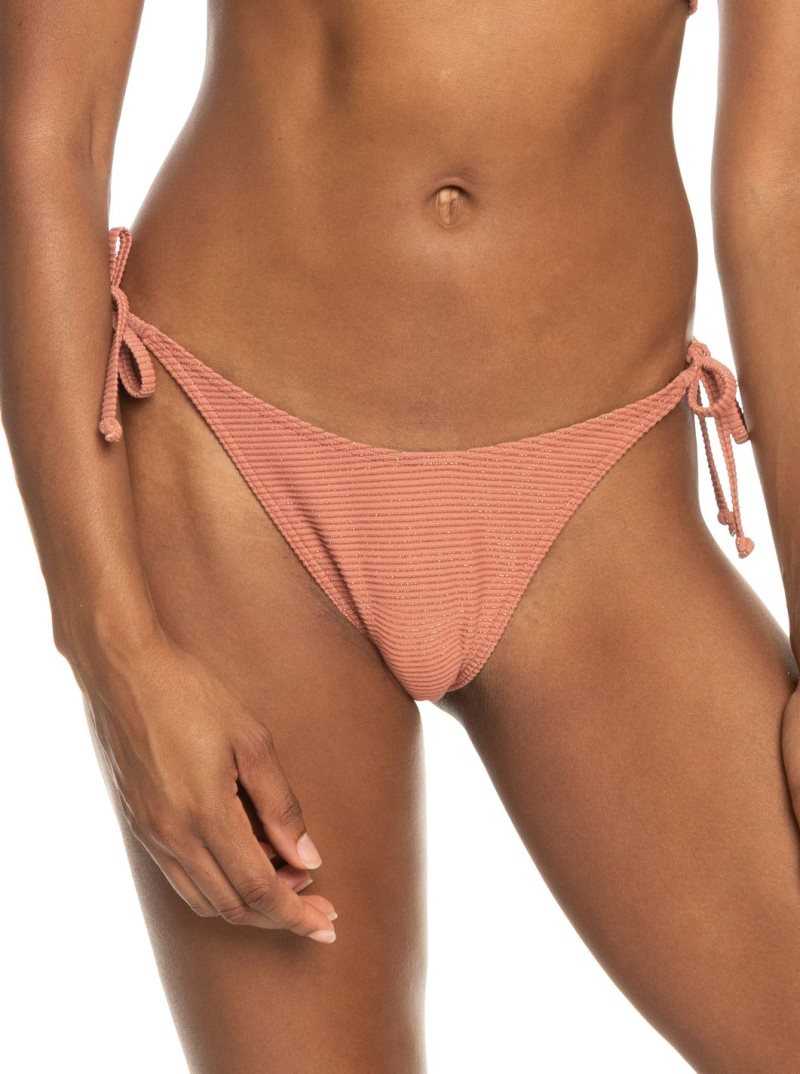 Roxy Coconut Crew Cheeky Bikini Bottoms Cedar Wood | BQFJC-4981