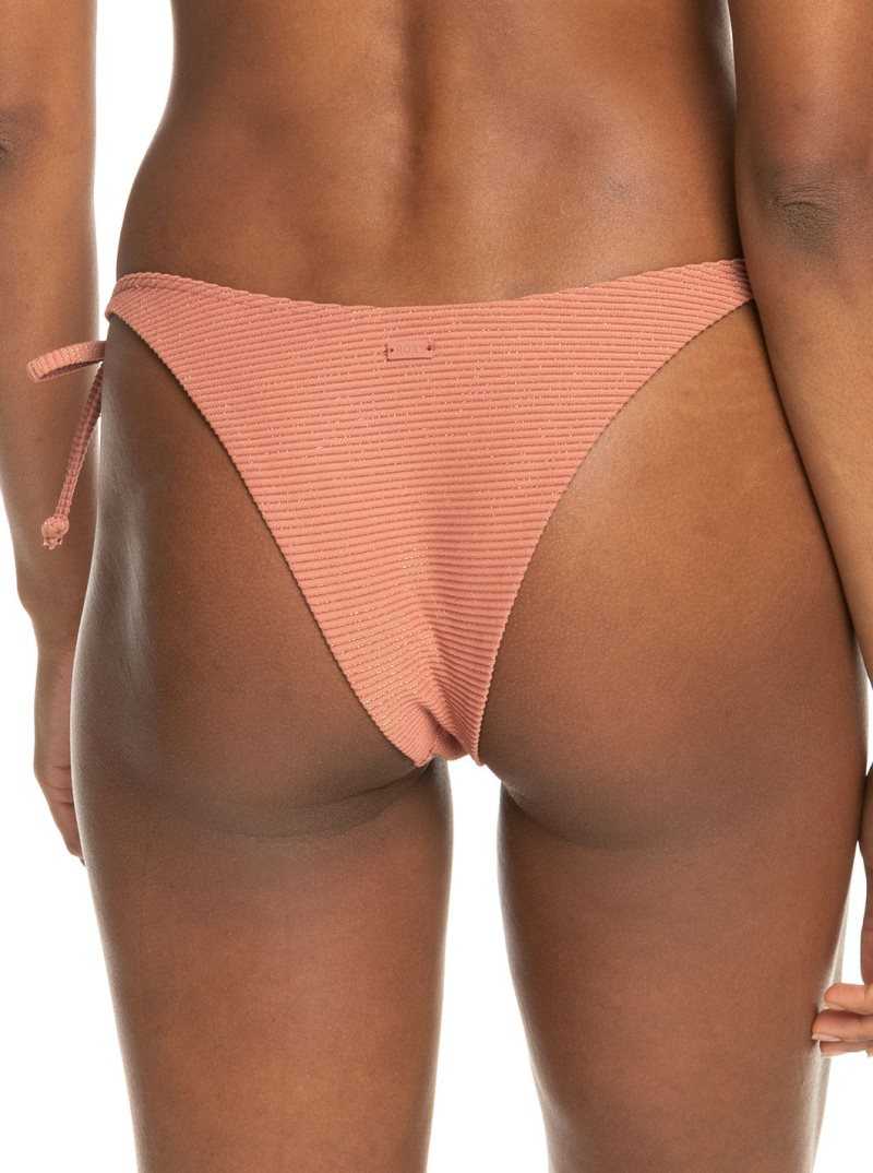 Roxy Coconut Crew Cheeky Bikini Bottoms Cedar Wood | BQFJC-4981