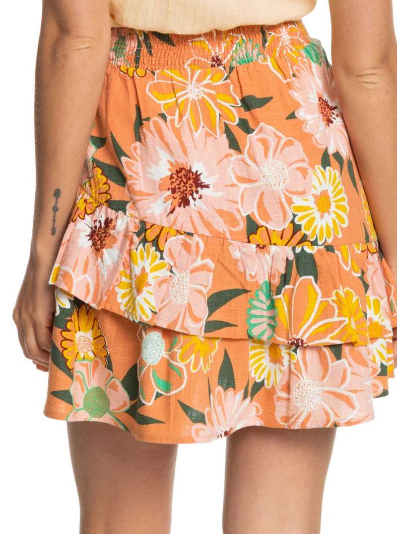 Roxy Cosmic Glow Again Skirt Toasted Nut Bloom Boogie | XVZBM-4576