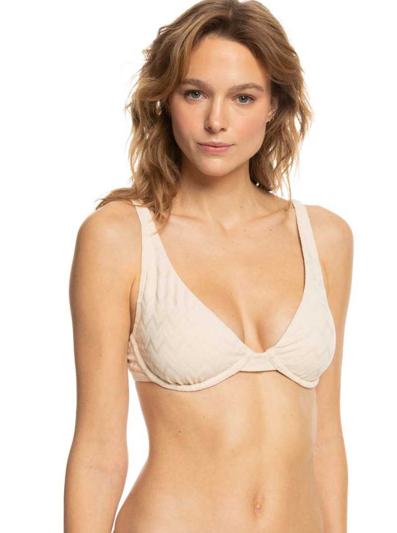 Roxy Current Coolness D-Cup Underwired Bikini Top Tapioca | VBDMN-6953