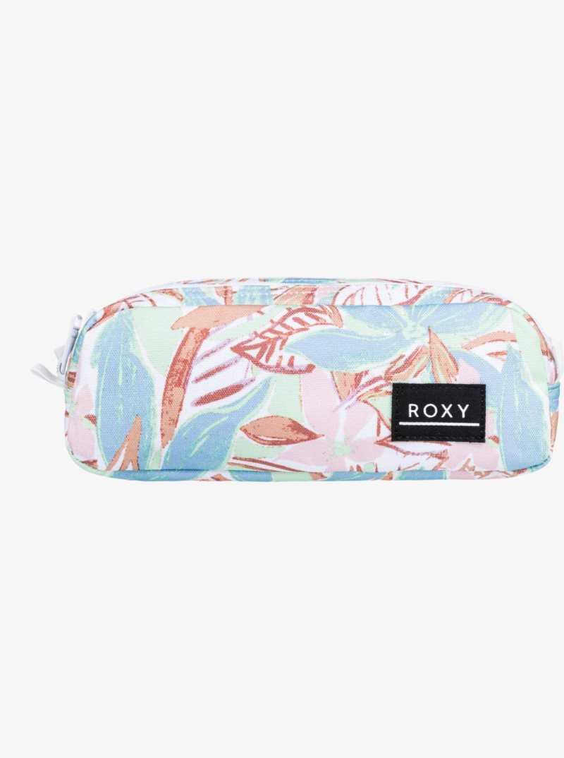 Roxy Da Rock Printed Pencil Case Sprucetone Les Fleurs S | ZEUJV-7051