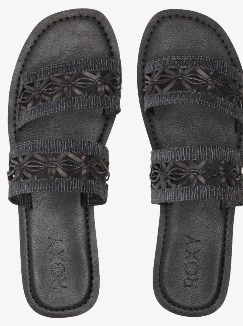 Roxy Dafni Sandals Black | OQPZI-8037