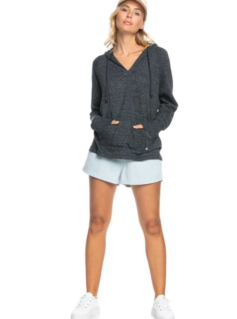 Roxy Destination Surf Hoodie Anthracite | XNHOT-6521