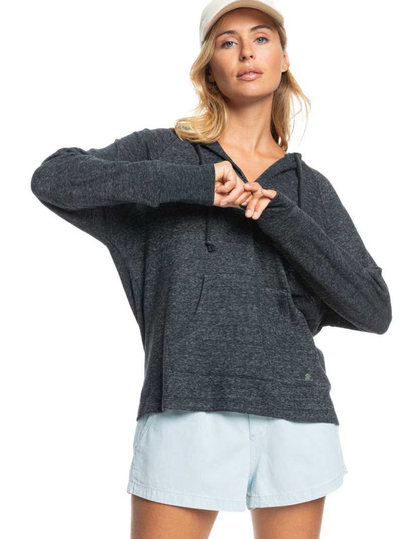 Roxy Destination Surf Hoodie Anthracite | XNHOT-6521