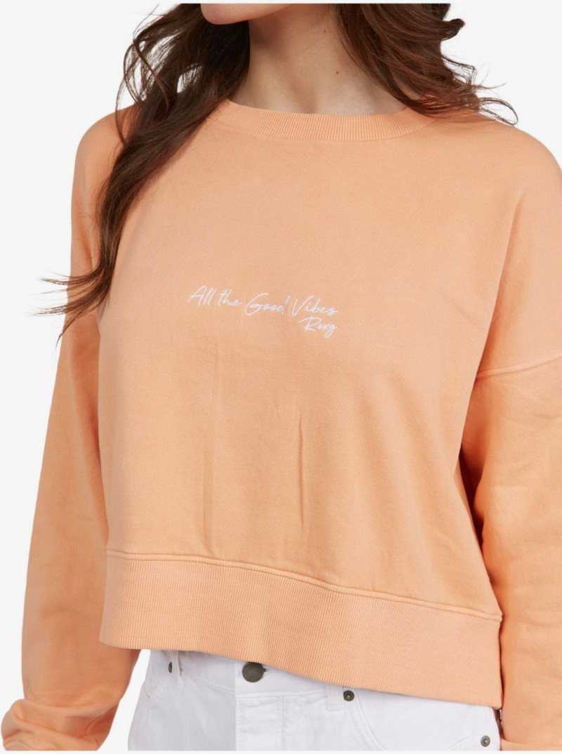 Roxy Dream Of Aloha Sweatshirt Cantaloupe | EVUDG-5341