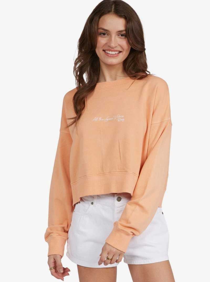 Roxy Dream Of Aloha Sweatshirt Cantaloupe | EVUDG-5341