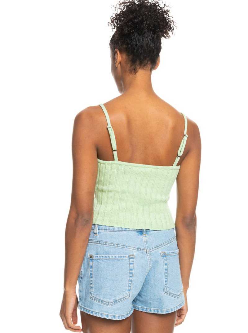 Roxy Dream Sign Knit Tube Top Pastel Green | WETLD-4367