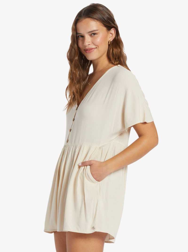 Roxy Endless Journey Easy Fit Romper Tapioca | CUNLK-2346