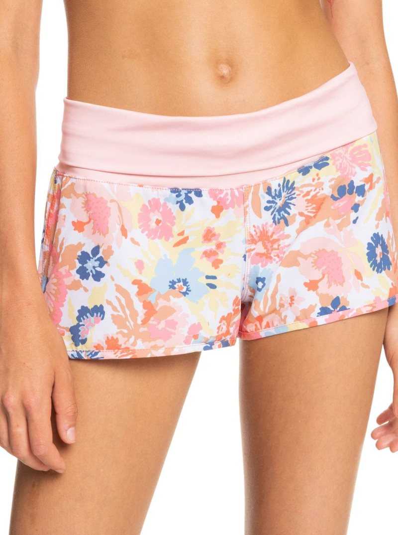 Roxy Endless Summer 2\' Boardshorts Bright White Floral Escape S | QJNBT-1365