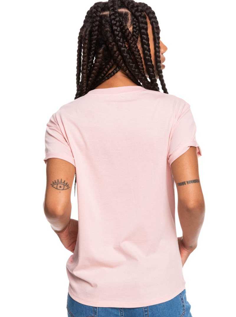 Roxy Epic Afternoon Short Sleeve T-Shirt Powder Pink | JUMNZ-1790