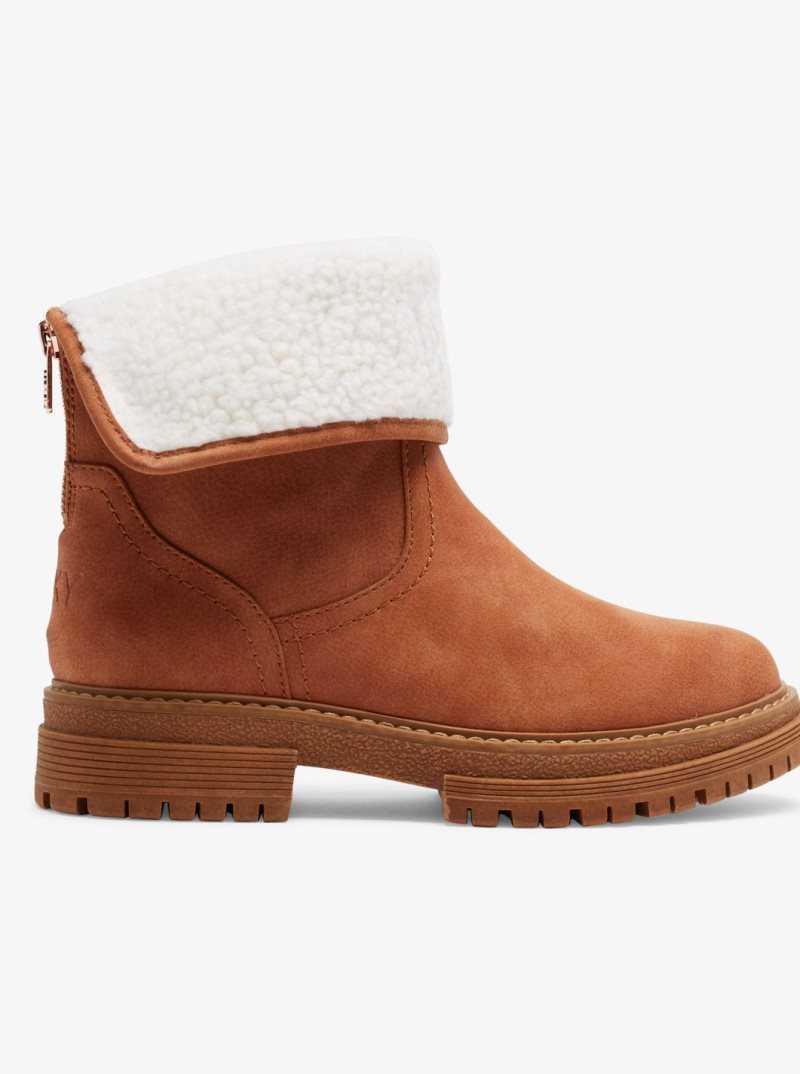 Roxy Fall Slip-On Boots Tan | ZSGAQ-0458