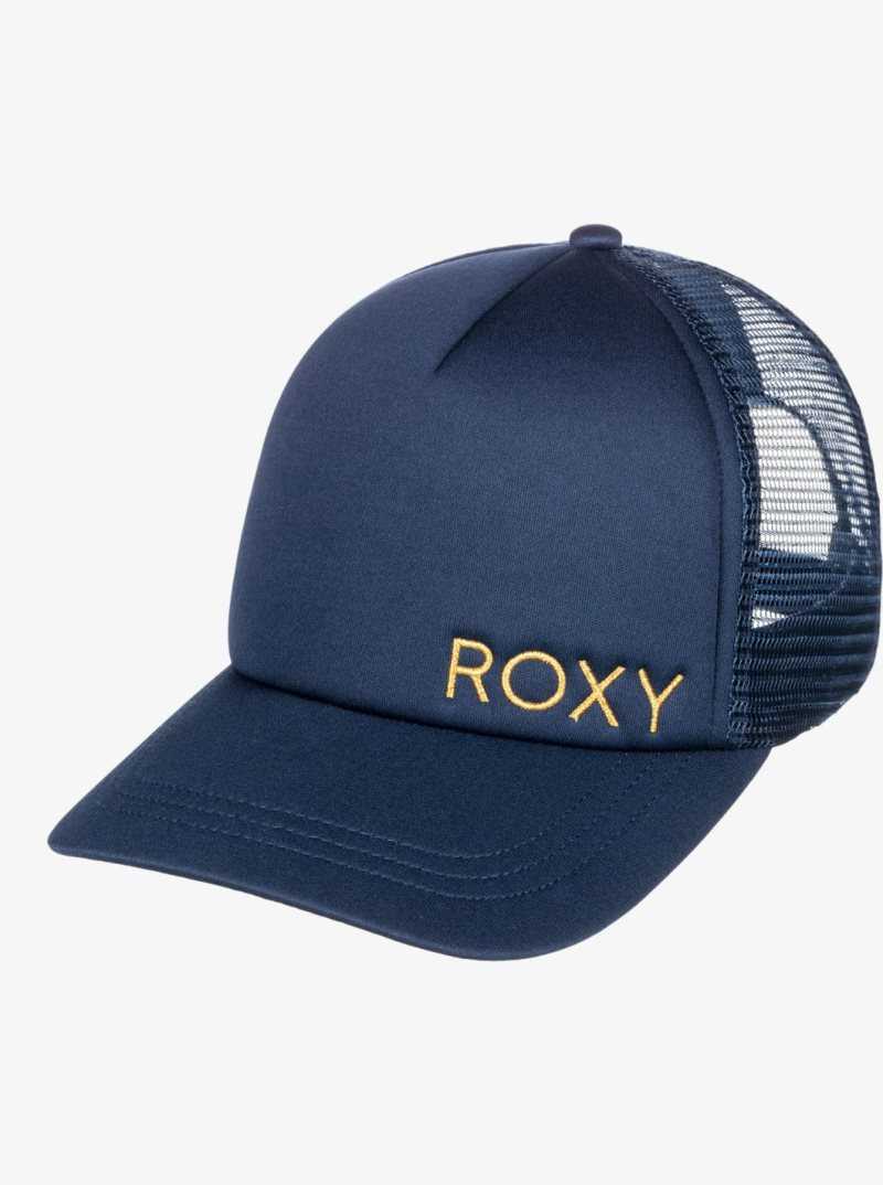 Roxy Finishline Trucker Hat Mood Indigo | KJBGV-2678