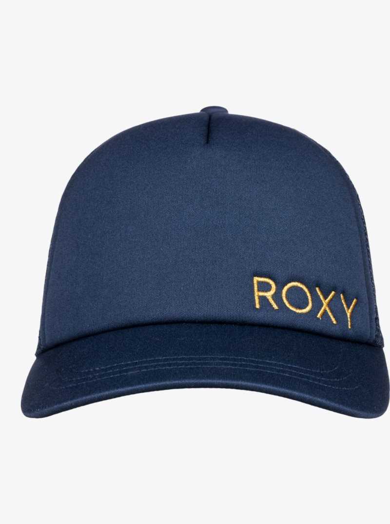 Roxy Finishline Trucker Hat Mood Indigo | KJBGV-2678