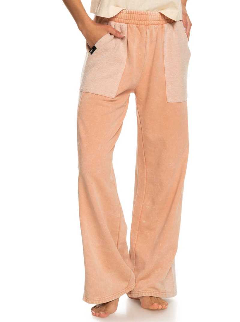 Roxy Game Changer High-Waisted Sweatpants Toasted Nut | LFUBH-4893