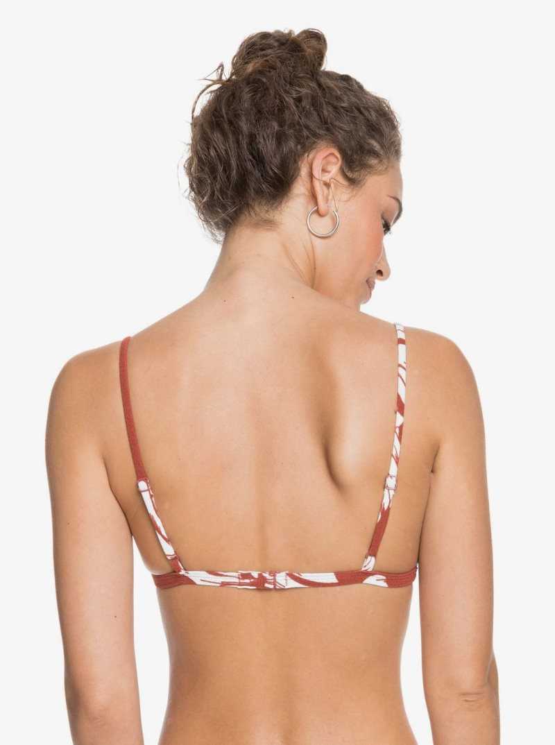 Roxy Garden Trip Fixed Tri Bikini Top Marsala Isha S | FXJUT-1907