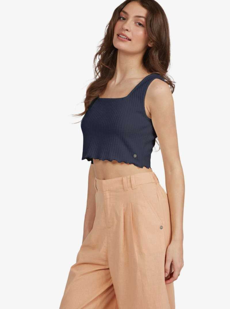 Roxy Good Days Ahead Cropped Top Mood Indigo | BYIER-1839