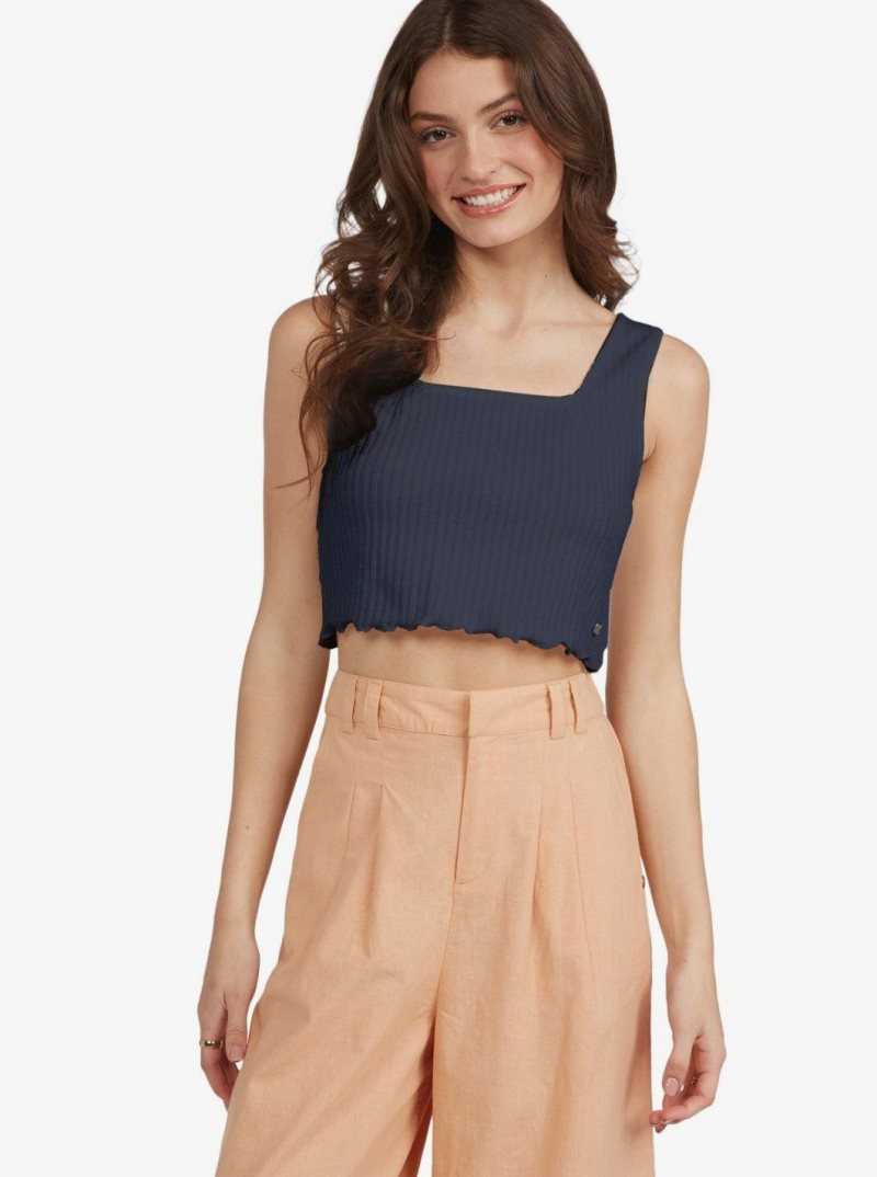 Roxy Good Days Ahead Cropped Top Mood Indigo | BYIER-1839