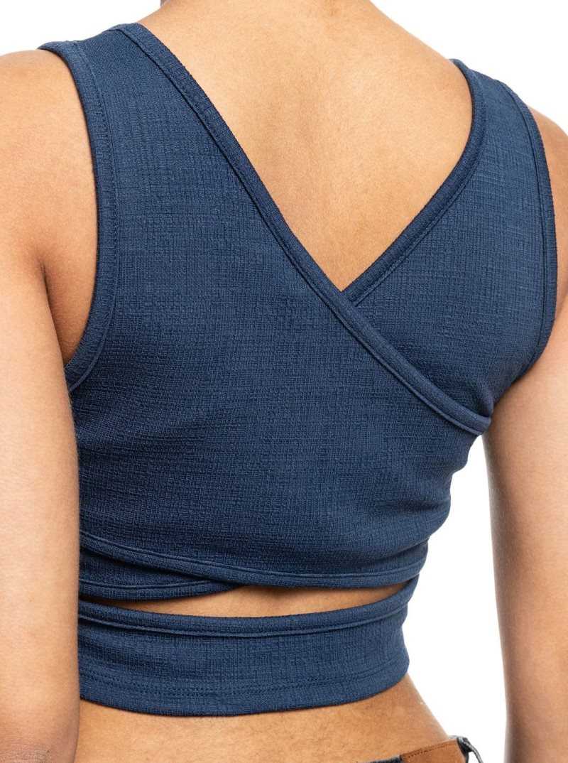 Roxy Good Keepsake Crop Top Mood Indigo | NBUAH-7839