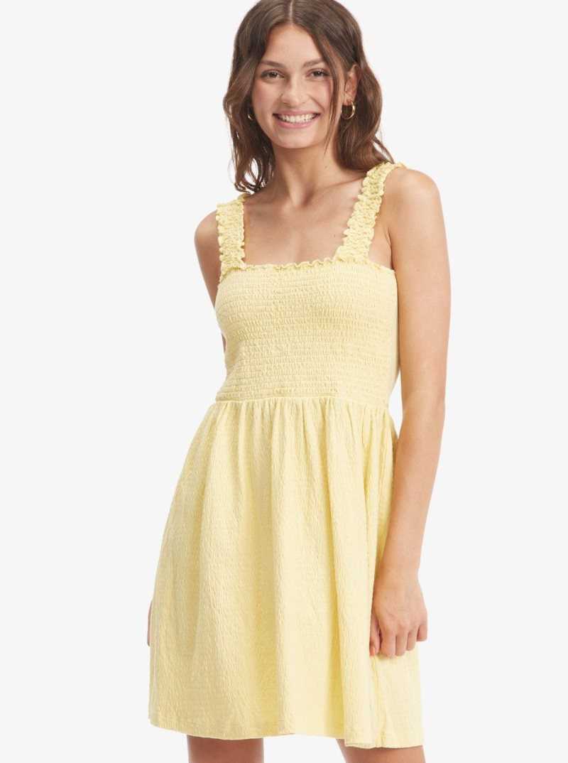 Roxy Hanging 10 Off The Shoulder Mini Dress Sundress | ANJLG-5492