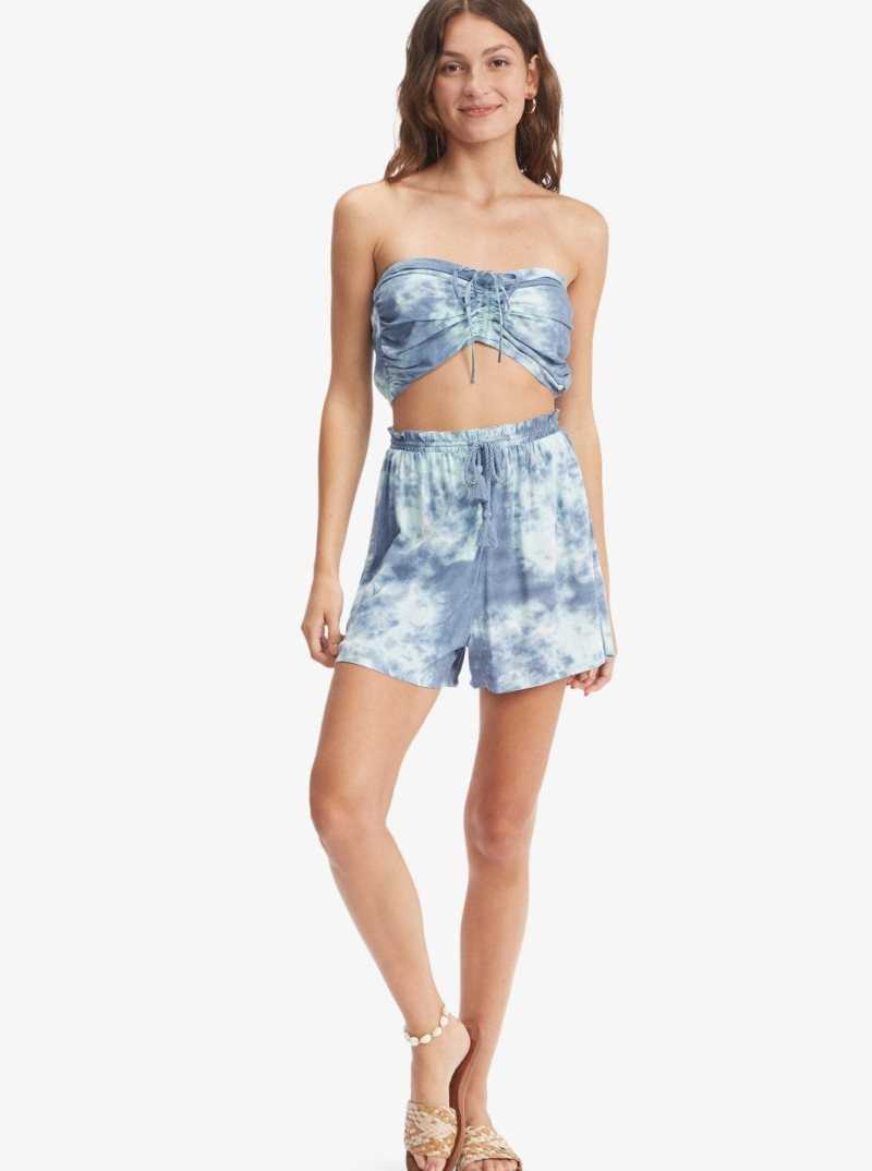 Roxy Happiness Awaits Beach Shorts Bijou Blue Long Weekend | MFYDV-2685