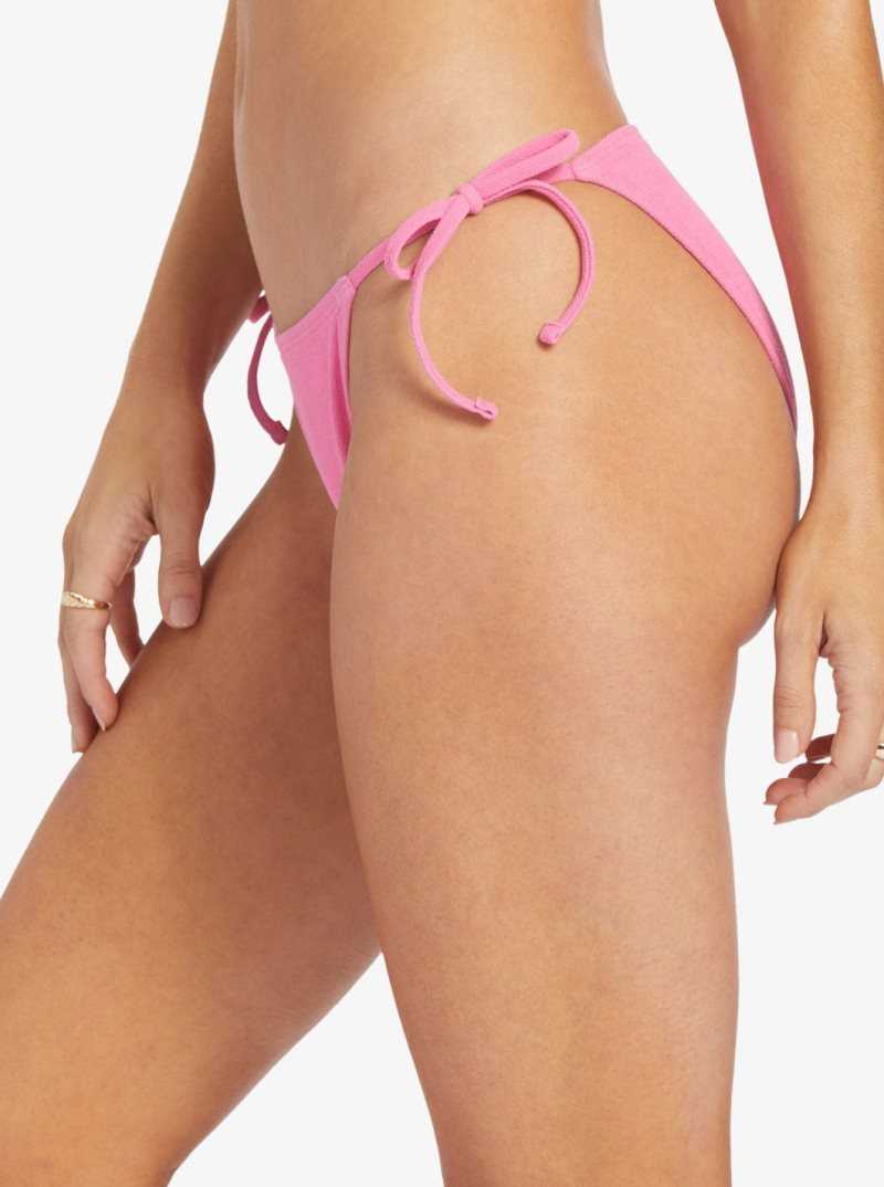 Roxy Hawaiian Heat Cheeky Bikini Bottoms Shocking Pink | RHCSY-6719