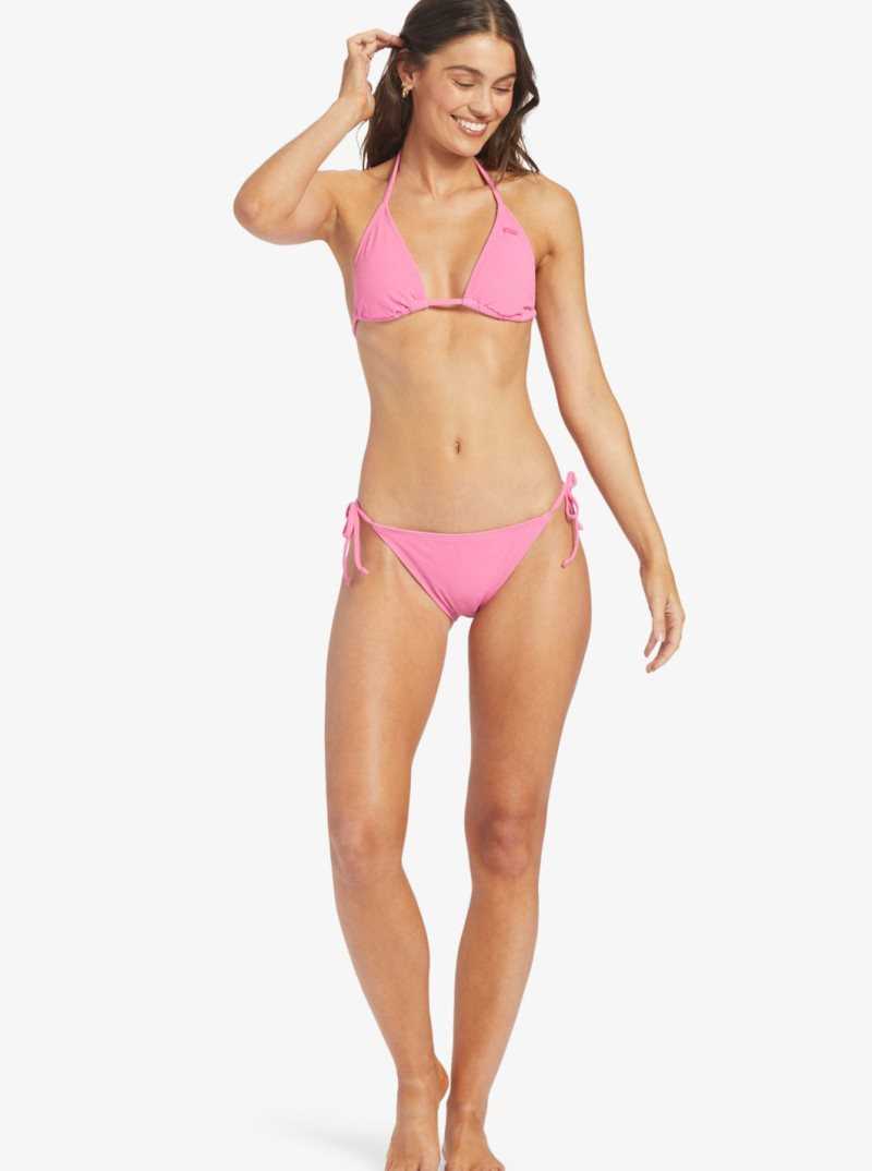 Roxy Hawaiian Heat Elongated Triangle Bikini Top Shocking Pink | YILJF-6043