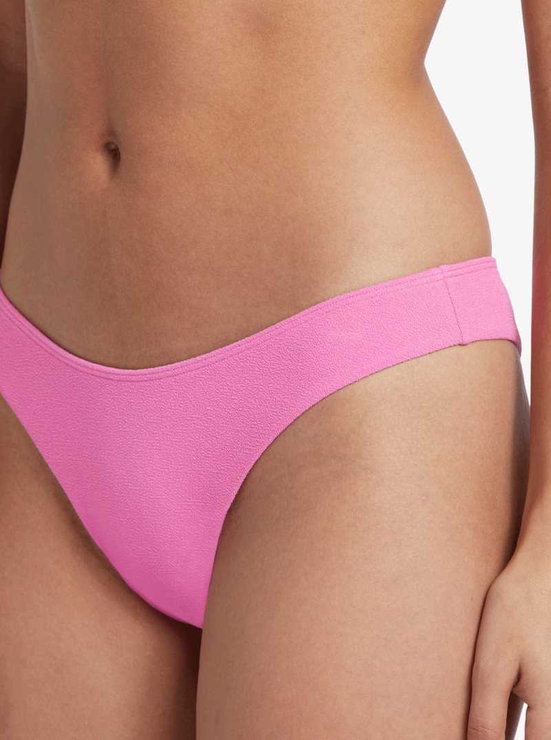 Roxy Hawaiian Heat High Leg Cheeky Bikini Bottoms Shocking Pink | YJNGA-8419