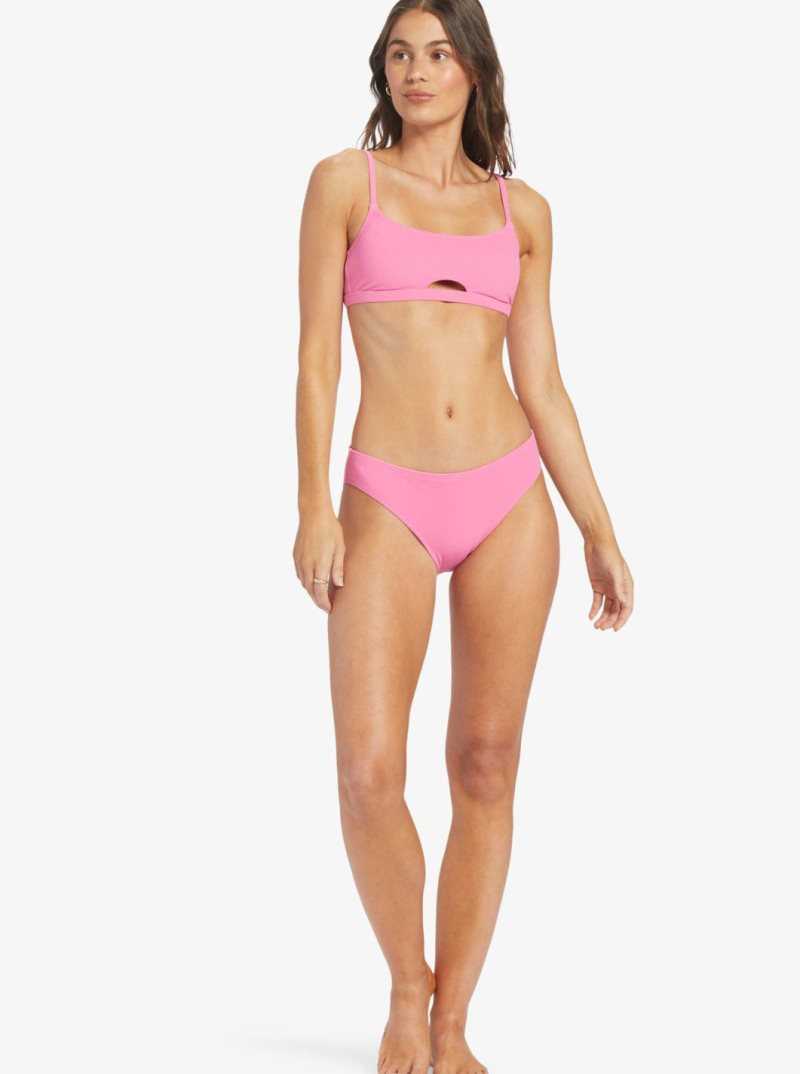 Roxy Hawaiian Heat Hipster Bikini Bottoms Shocking Pink | XODGZ-4873