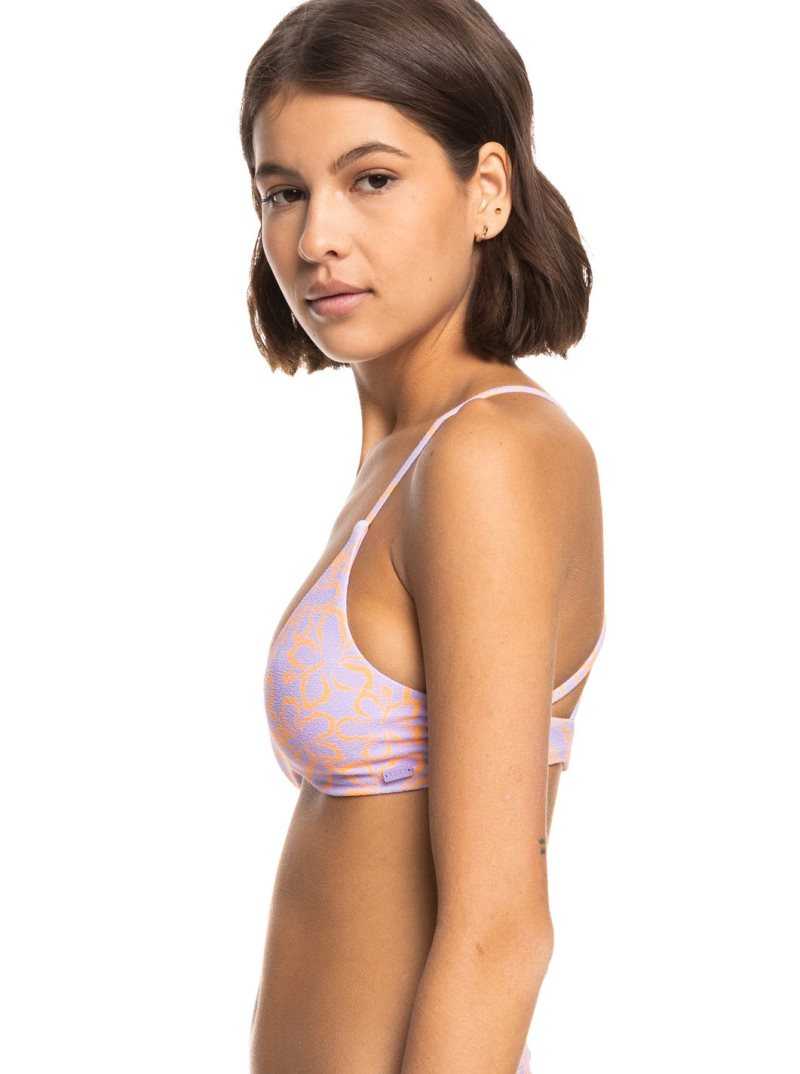 Roxy Hawaiian Heat Triangle Bikini Top Mock Orange Hawaiianheat | HSEWF-6893