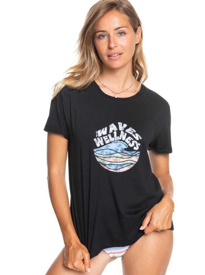 Roxy Health Day Screen Tee Anthracite | RFLYA-5798