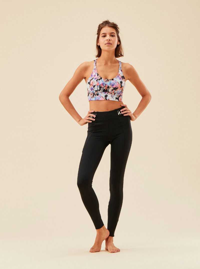 Roxy Heart Into It Sports Bra Anthracite Tenderness | DTGHP-1478