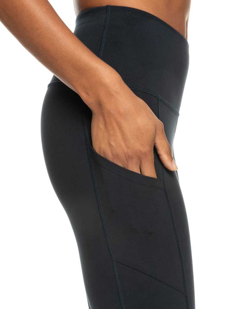 Roxy Heart Into It Technical Leggings Anthracite | OJDIK-1873