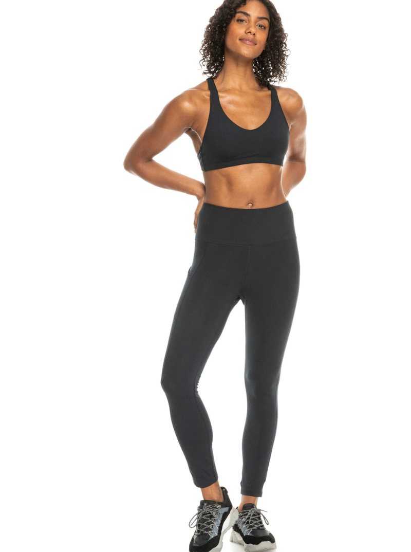 Roxy Heart Into It Technical Leggings Anthracite | OJDIK-1873