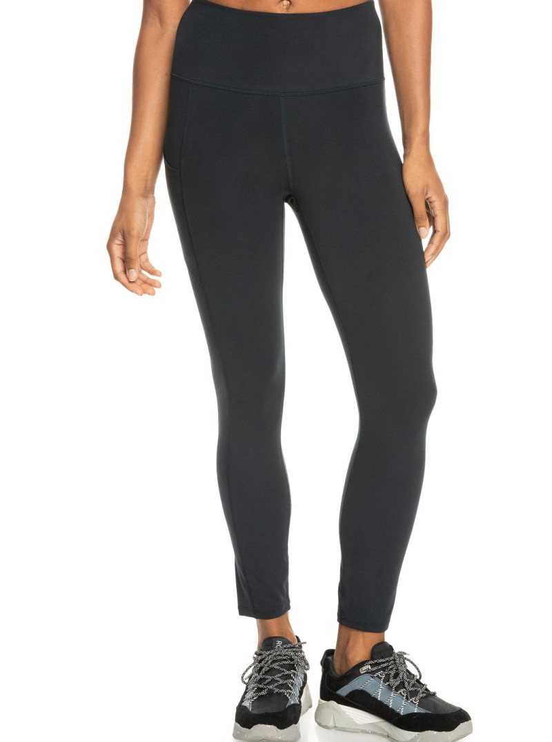 Roxy Heart Into It Technical Leggings Anthracite | OJDIK-1873