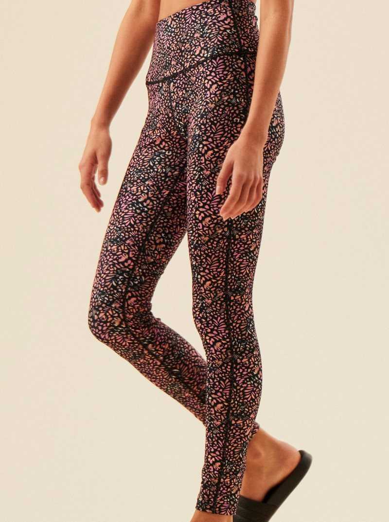 Roxy Heart Into It Technical Leggings Antracite Animal Dust | XYWOK-3279