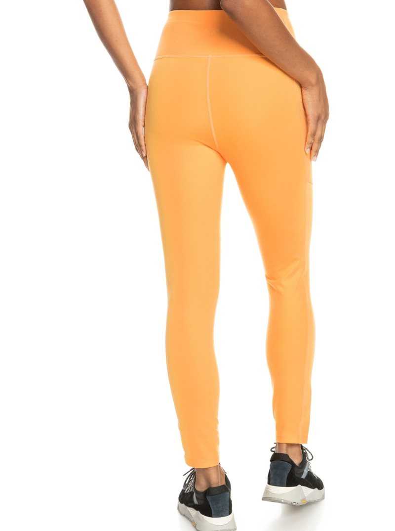 Roxy Heart Into It Technical Leggings Mock Orange | QJBLT-8275