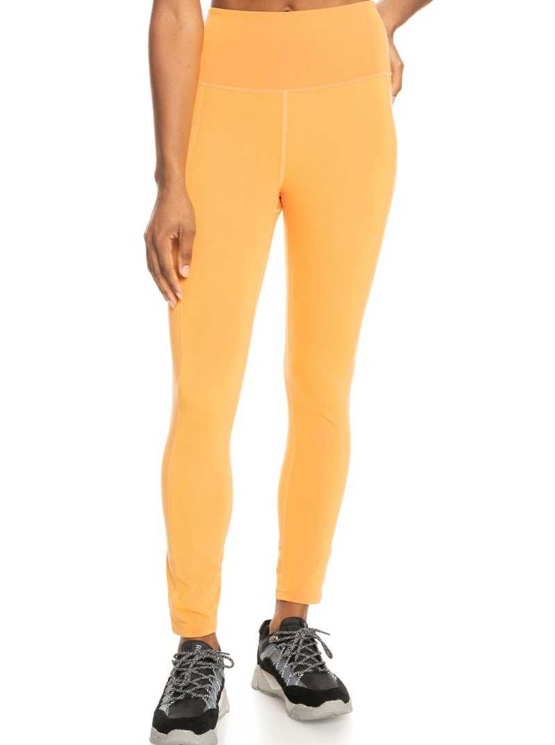 Roxy Heart Into It Technical Leggings Mock Orange | QJBLT-8275