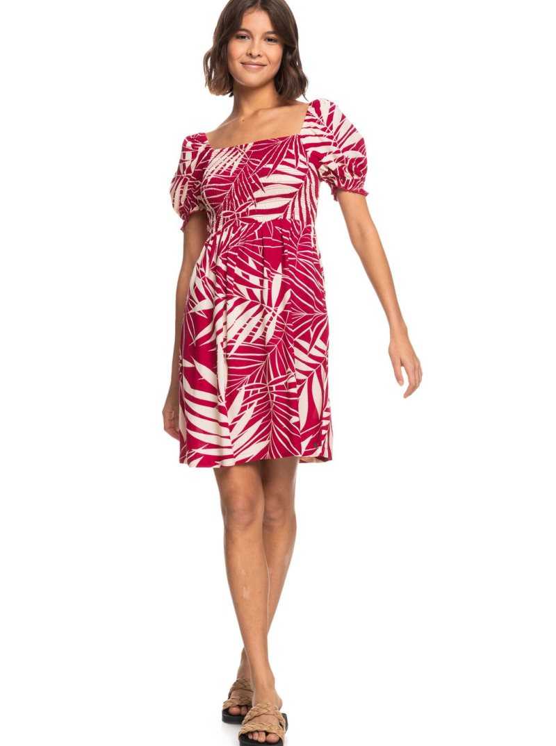 Roxy Hello Petal Mini Woven Dress Red Bud Palmy Days Big | VBHFY-8532