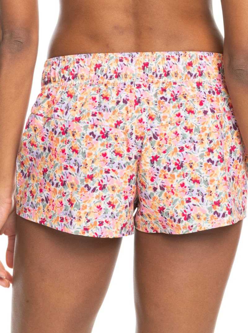 Roxy Island In The Sun 2' Boardshorts Pastel Rose Swept Up Floral | VIFOU-2319