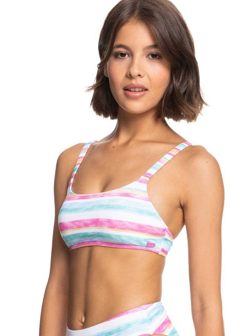 Roxy Island In The Sun Bralette Bikini Top Bright White S Sun Struck | PSHZE-6054