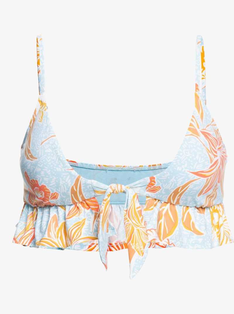 Roxy Island In The Sun Triangle Bikini Top Cool Blue S Island Time | GVORW-1482