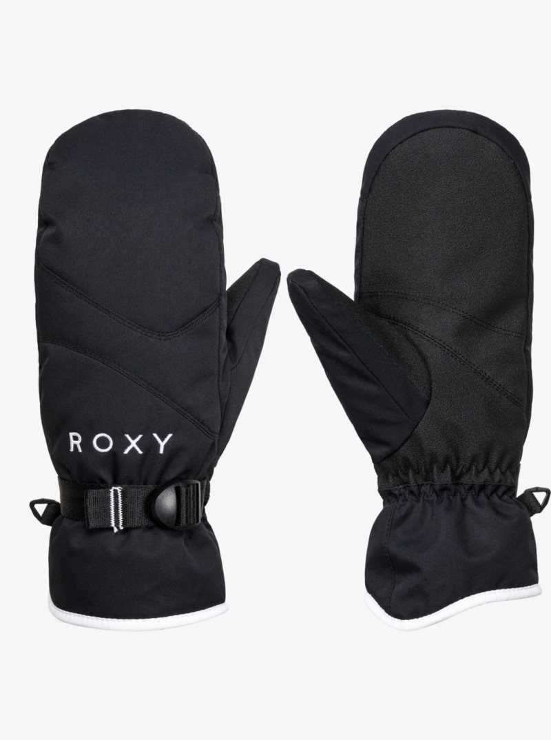 Roxy Jetty Insulated Snowboard/Ski Mittens True Black | OBPGQ-3842