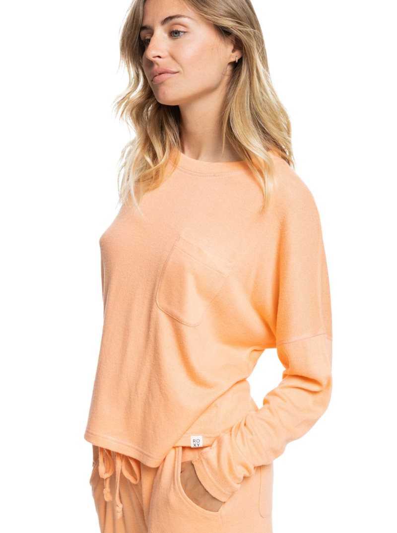 Roxy Just Perfection Sweatshirt Cantaloupe | IROPV-3251