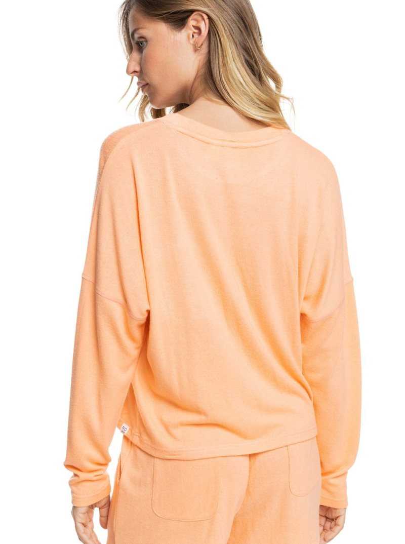 Roxy Just Perfection Sweatshirt Cantaloupe | IROPV-3251