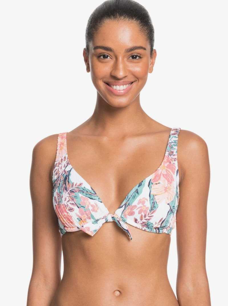 Roxy Just Shine D-Cup Bikini Top Bright White Mahe S | PJMOD-8513