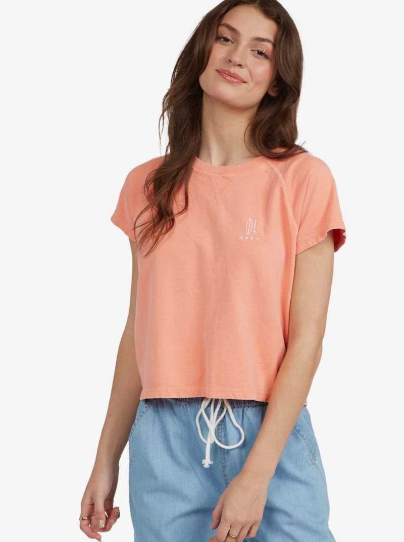 Roxy Just Surf Oversized T-Shirt Fusion Coral | KNELH-4125