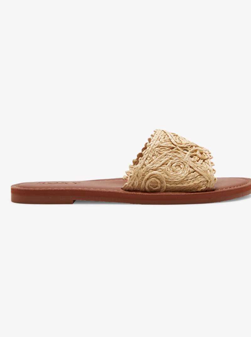 Roxy Kaia Slim Slide Sandals Natural | HMPWK-9835