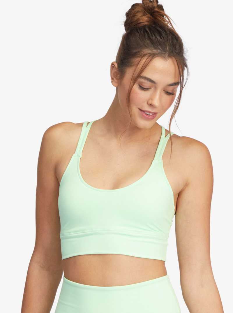 Roxy Kaileo Elongated Sports Bra Pastel Green | YQUHI-2986