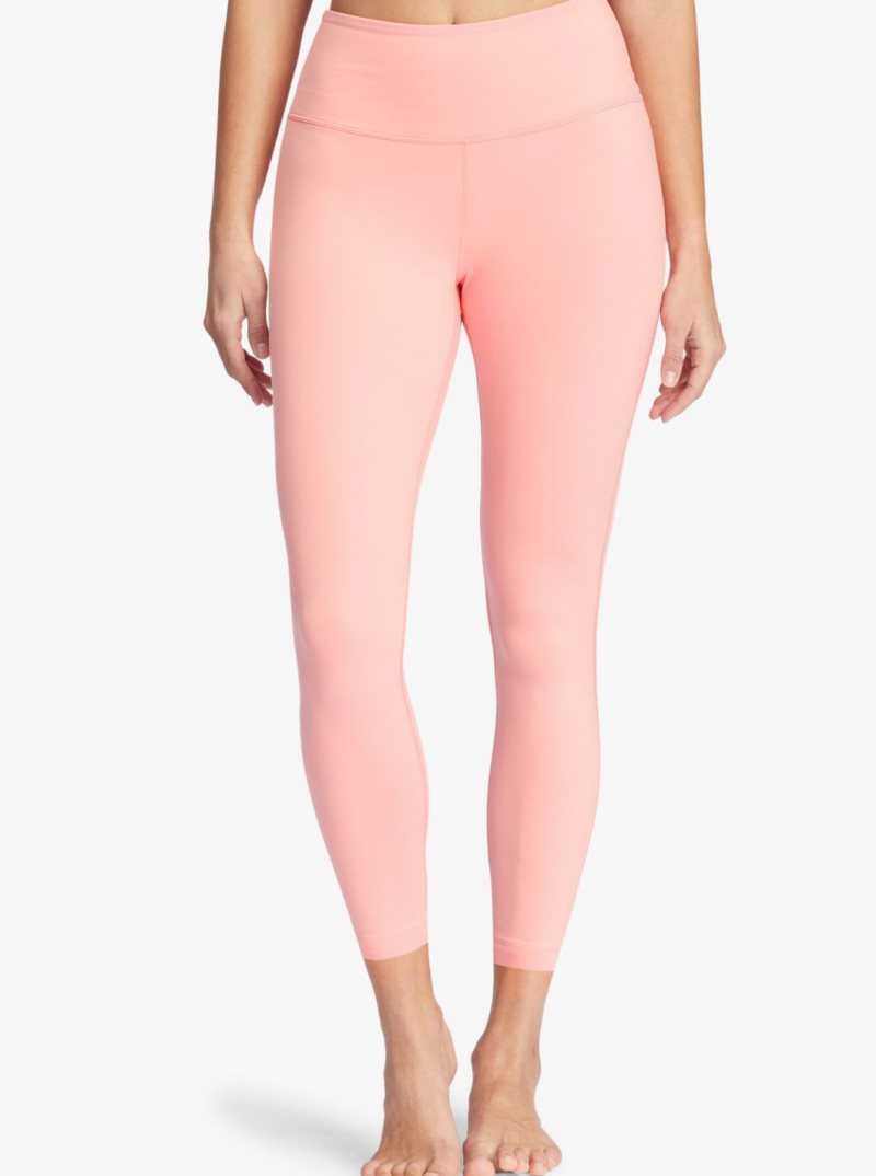 Roxy Kaileo High Waisted Ankle Length Workout Leggings Strawberry Pink | UWONS-3857