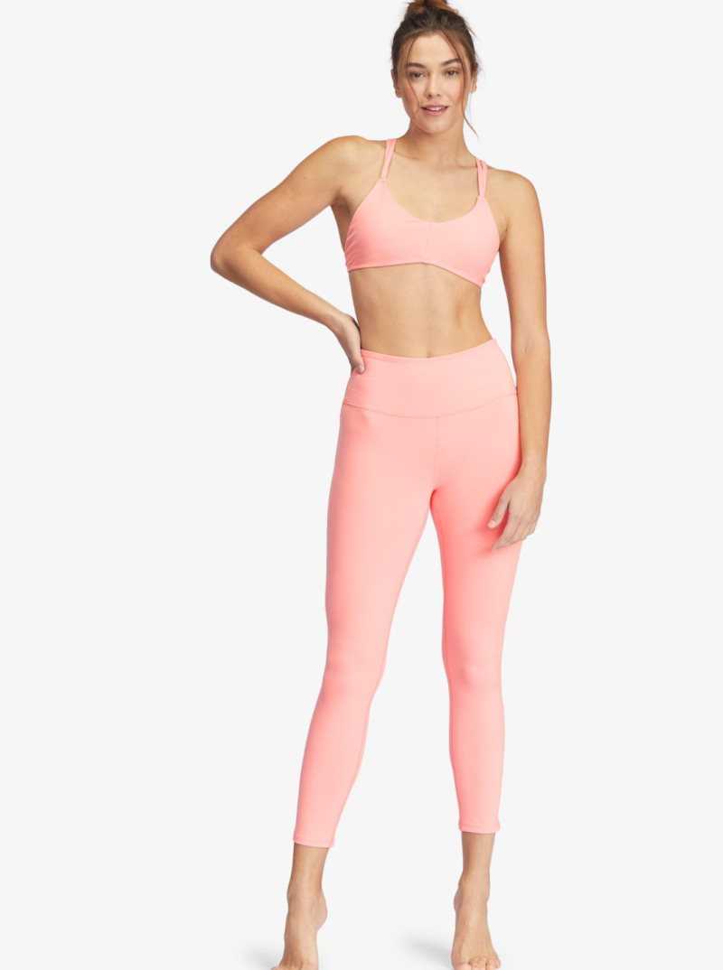 Roxy Kaileo Sports Bra Strawberry Pink | YLGAF-0287